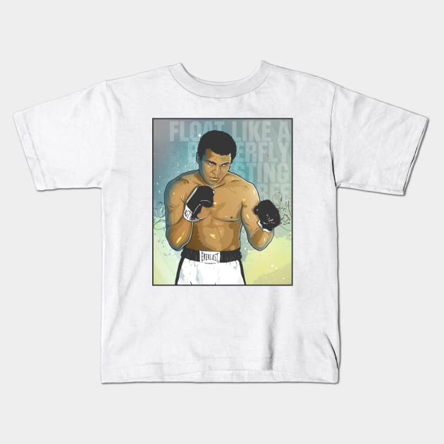 Muhammad Ali Kids T-Shirt by makarxart